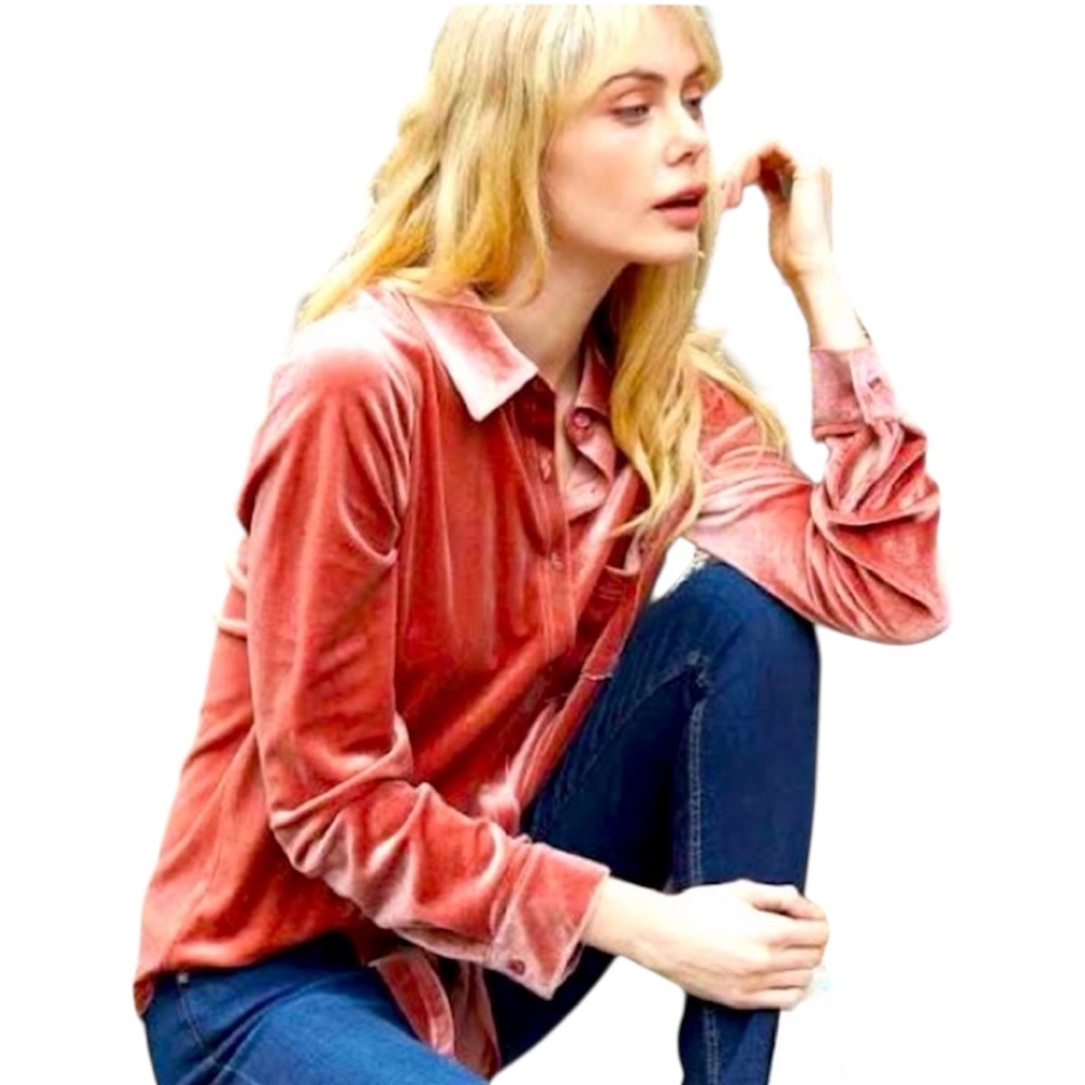 Boden River Eloise Pink Silk Blend Button Down Collared Shirt Women Size 6